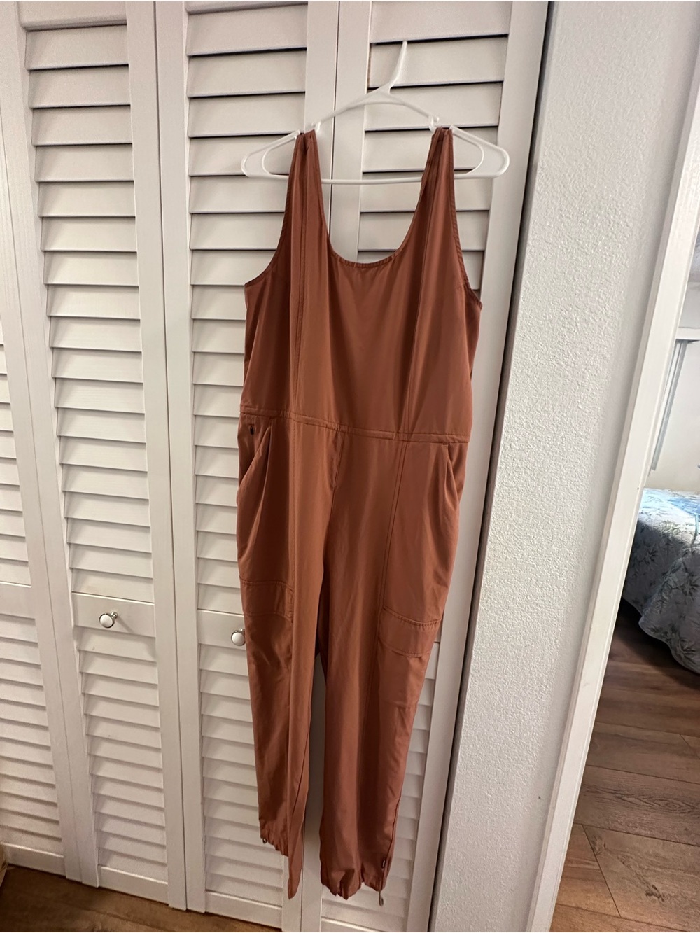 REI Rust Brown Sleeveless Jumpsuit